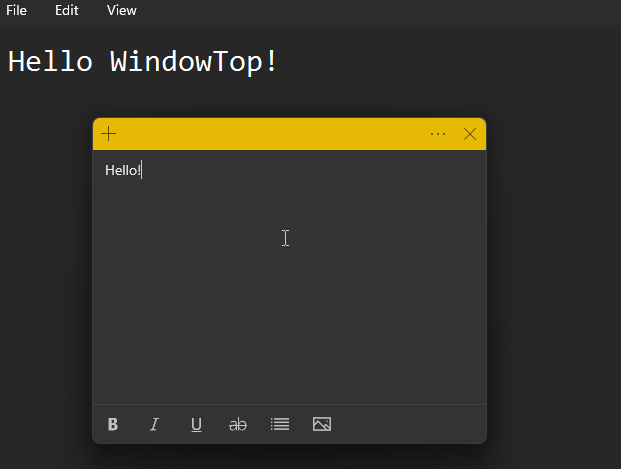 WindowTop 窗口置顶功能演示
